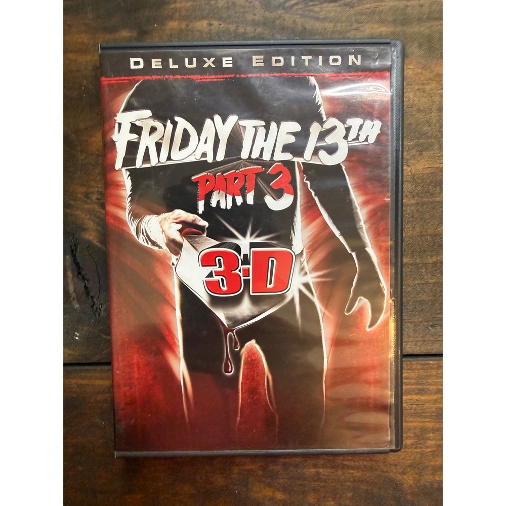 Friday the 13th Part 3 DVD Deluxe Edition 3-D Paramount Horror Movie 14059A